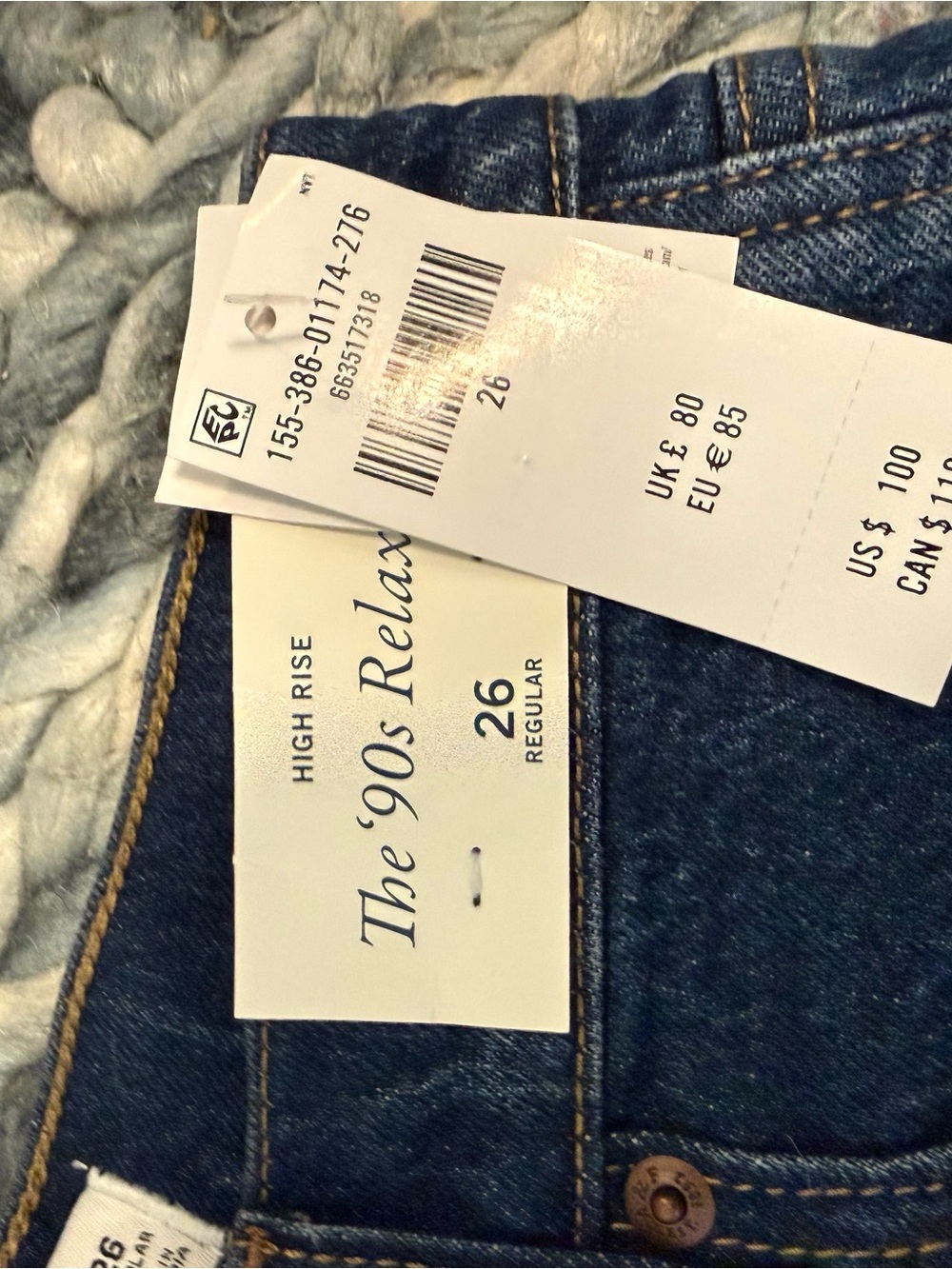 Abercrombie & Fitch Dark Blue High-Rise Flare Jeans